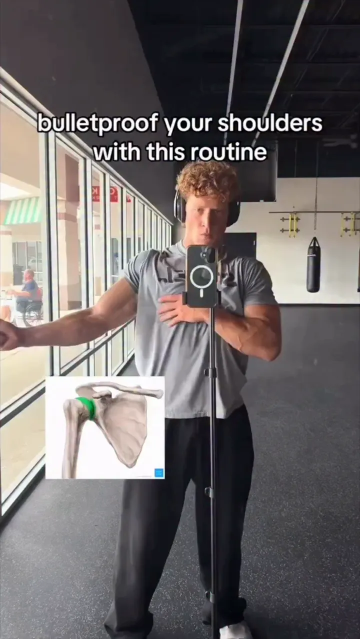 Still from the video: Rotator Cuff Exercise to Fix Bench Press Shoulder Pain